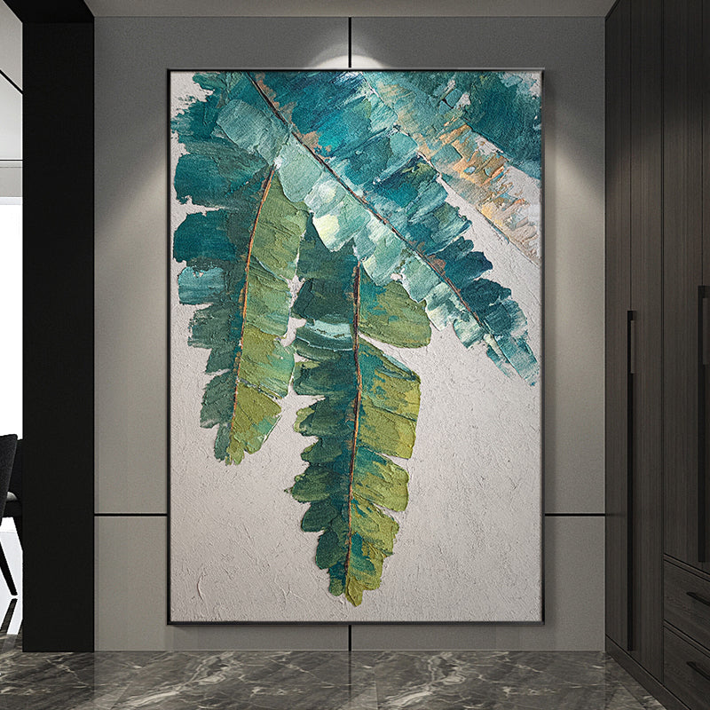 Leaf Minimalist Oil Painting #LMOP0068