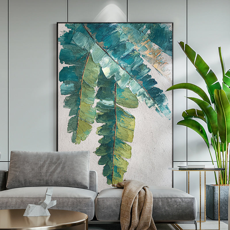 Leaf Minimalist Oil Painting #LMOP0068