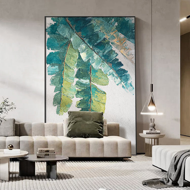 Leaf Minimalist Oil Painting #LMOP0068